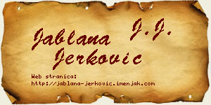 Jablana Jerković vizit kartica